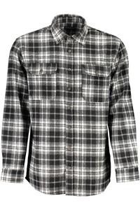 Мужская рубашка North Sails с длинным рукавом фланелевая в клетку, черно-белый