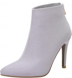 Женские модные ботильоны LYYSKY с острым носком на высоком каблуке 10 см, короткие, с лаконичной задней молнией, сексуальные, размер US4-US15, модель T628-9, Purple(T629)