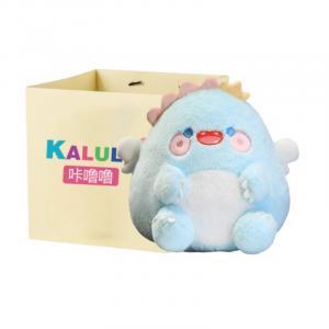 Кавайный милый макарон, плюшевая игрушка знака зодиака, талисман год дракона плюшевая кукла высота 30см Click, Blue+Box
