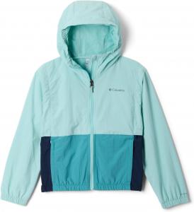 Columbia Girls Tabor Trail ветровка, Spray/Collegiate Navy/Teal