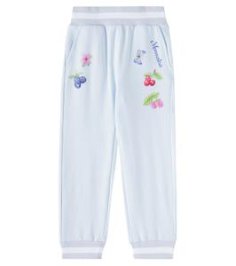 Спортивные брюки из хлопковой смеси с принтом Monnalisa, Nuvola