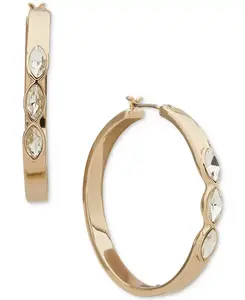 Серьги-Кольца с кристаллами маркиза Dkny, white