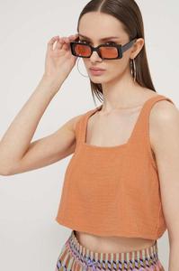 Хлопковый топ Billabong, оранжевый