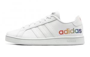 GRAND COURT Kids Скейтбординг Кроссовки Детские низкие белые/желтые Adidas Neo