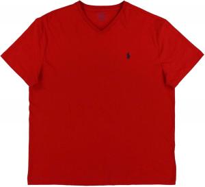 Polo Ralph Lauren мужская классическая футболка с коротким рукавом и V-образным вырезом, Red