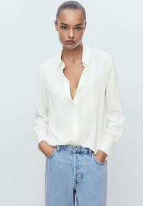 Блуза Mango LONG SLEEVED FLOWING , Off-White