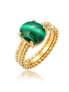 Elli Кольцо из серебра 925 пробы, коктейльное кольцо с золотым покрытием