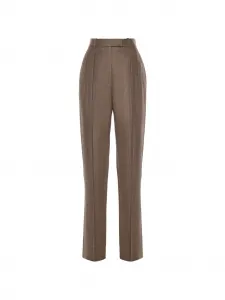 Брюки со складками Loro Piana, коричневый