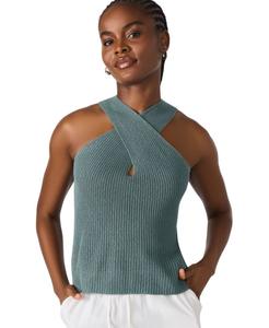 Женский свитер Ellery Crossing с завязками на шее Steve Madden, Dusty Teal