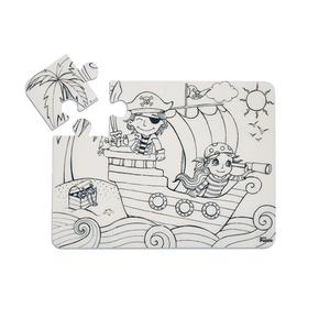 Белый водонепроницаемый пазл из 12 деталей для раскрашивания Пиратского острова Стриго Strigo