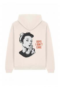 Толстовка OOPS I DONT CARE UNISEX - Hoodie Mira Paris, кремовый