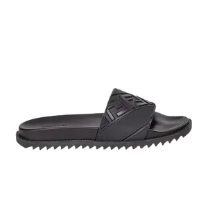 Кроссовки Fendi Rubber Slides Embossed Diagonal FF Motif - Black, черный