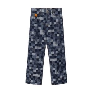 Джинсовые штаны lv damier skate LOUIS VUITTON, синий