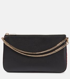 Кожаный клатч Loubila Christian Louboutin, черный