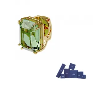 Swarovski Миленния позолоченные клипсы для женщин зеленые