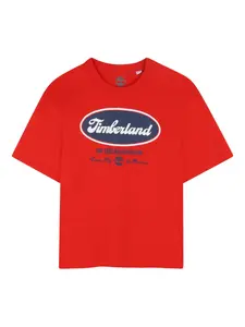 Футболка с логотипом Timberland Kids, красный