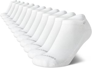 Женские носки Calvin Klein No Show - 12 пар мягких эластичных дышащих спортивных носков с низким вырезом для женщин (размер обуви: 4-10), White