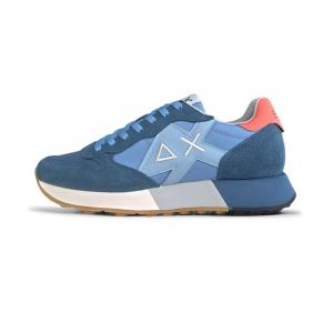 SUN68 Амортизирующие износостойкие мужские кэжуал кеды низкие Deep Medium Blue/Medium Blue, цвет Z35112-8056 Deep Medium Blue/Medium Blue