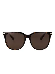 Солнцезащитные очки в оправе черепаховой расцветки Swarovski, коричневый
