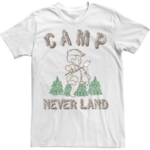 Мужская футболка Disney Peter Pan Camp Never Land Licensed Character, белый