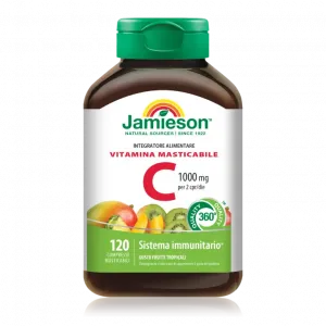 Jamieson Витамин C 1000 120 жевательных таблеток с антиоксидантами из тропических фруктов