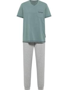 Короткая пижама BRUNO BANANI BURKE, цвет mottled grey/Jade