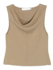 Майка с драпированным вырезом Aya Muse, бежевый