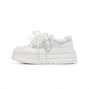 Дышащие низкие кроссовки для скейтбординга для женщин CARDANRO, White