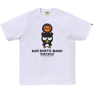 Футболка Bape X Bad Badtz Maru Baby Milo A BATHING APE, белый