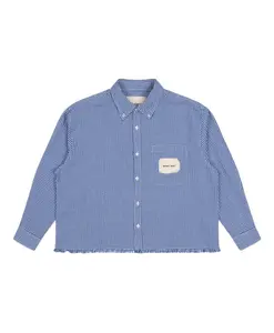 Рваная крестьянская рубашка Bram'S Fruit, синий