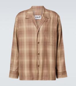 Пижамная рубашка в клетку CDLP, Dune Shadow Check