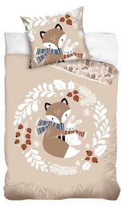 Детское постельное белье MTOnlinehandel Fuchs & Hase, бежевый - коричневый - белый - текстиль - 135 x 200 x 1 см