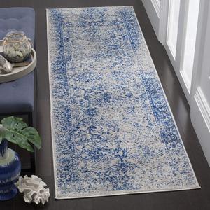 Ковер SAFAVIEH, 77 x 122 см, Adirondack Collection, Grey & Blue, Oriental Distressed, не линяет, прост в уходе, идеален для помещений с высокой проходимостью: прихожей, гостиной, спальни (ADRW109A)