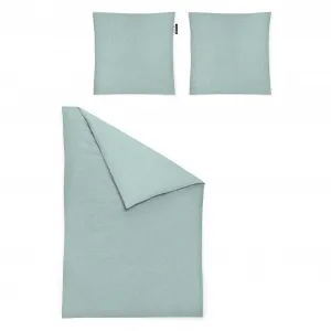 Постельное белье Irisette "Carla в качестве сатина Mako, 100% хлопок, постельное белье и наволочка на молнии, просты в уходе, 100% хлопок, с шелковистым блеском, можно использовать круглый год" (3 шт.), цвет jade