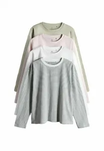 Топ с длинными рукавами The Set, Light Green Pink White Stripe