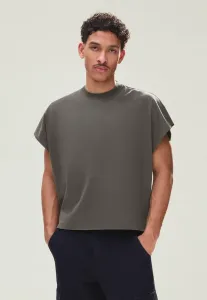 Футболка с рабочим принтом Bershka, Dark Grey