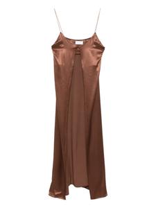 Атласный топ THE NINA STUDIO, коричневый