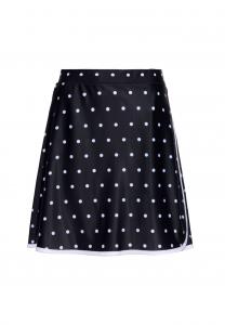 Юбка в горошек с запахом QUEEN KEROSIN, черный