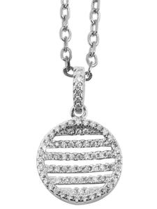 Adeliás Женский кулон из серебра 925 пробы с кубическим цирконием в серебряной оправе