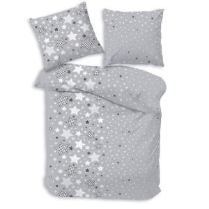 Постельное белье звездочки звездочки в бобровом цвете Mtonlinehandel, серый