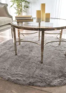 Ковер Cloud Shag Area Rug nuLOOM, 152 см, серый