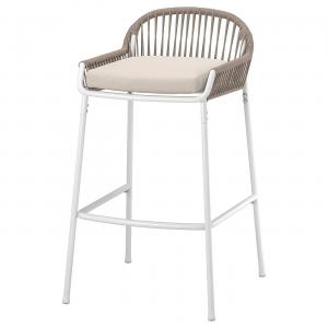 Барный стул, уличный SEGERÖN IKEA, 73 см, цвет white/beige/frösön/duvholmen beige