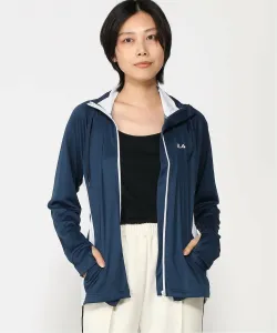 FILA/(W) Гладкая защитная футболка с боковыми сетчатыми вставками, устойчивыми к УФ-излучению.