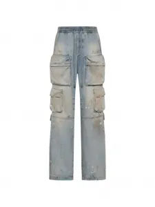 Джинсы с накладными карманами и кулиской AMIRI, синий