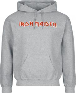 Толстовка с капюшоном Iron Maiden Logo, серый