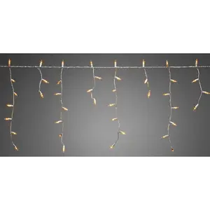 Светодиодный занавес LED Рождественский декор для улицы 200 светодиодов, эффект мерцающего льда, для наружного использования Konstsmide, Weiß/bernsteinfarben/weiß