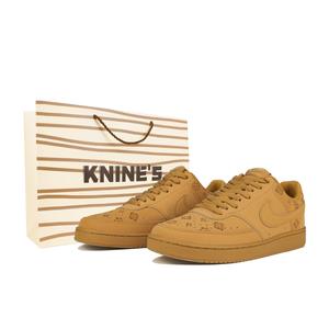 Nike Кроссовки Court Vision 1 с антискользящим покрытием, износостойкие, низкие, для скейтбординга, унисекс, коричневые