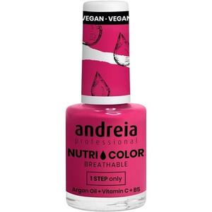 Андрея Профессиональный дышащий лак для ногтей NutriColor Веганский дизайн ногтей своими руками без применения жестокости со стойким глянцевым покрытием Цвет NC36 Ярко-розовый 10,5 мл Andreia