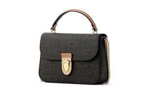 Искусственная кожа Сумка через плечо, кросс-боди женская FION, цвет коричневый рис белый FAAFJGC060