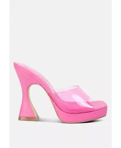 Женские босоножки Skyhigh на прозрачных ремешках с квадратным каблуком London Rag